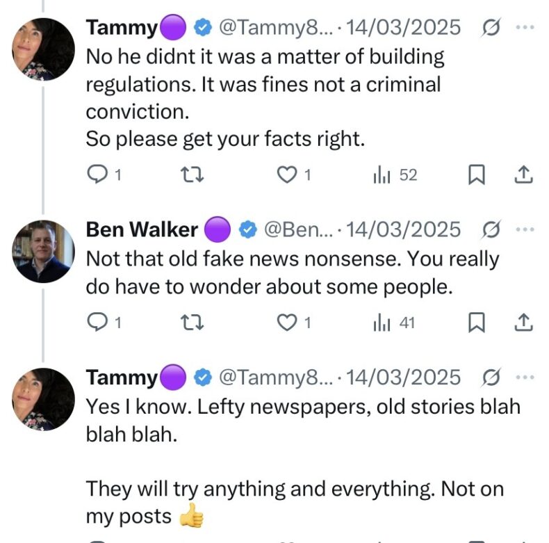 Second tweet about Ben Walker convictions