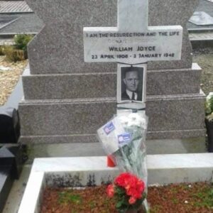 British Movement flowers on William Joyce grave