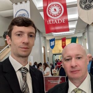 Steve Laws and Kenny Smith at far right gathering in Paris