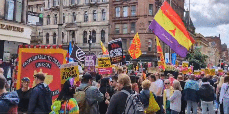 Glasgow anti-UKIP demo 26 July 2025