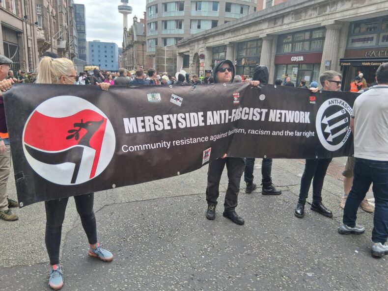 Liverpool anti fascist demo 9 August 2025 16