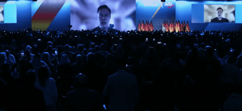 Elon Musk addresses AfD rally
