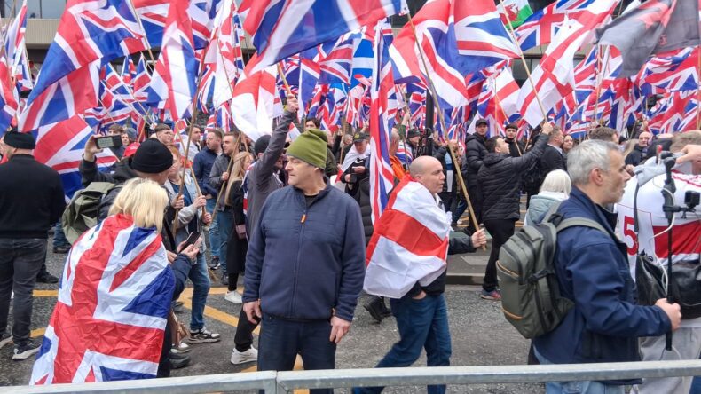 Manchester anti Britain First 21 Feb 2026 