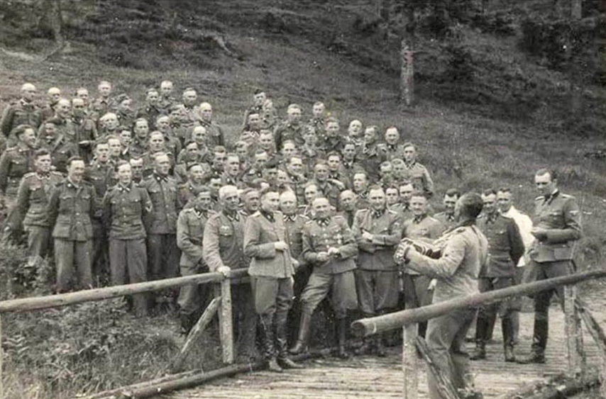 SS celebrate murder of 350,000 Hungarian Jews at Auschwitz, July 1944